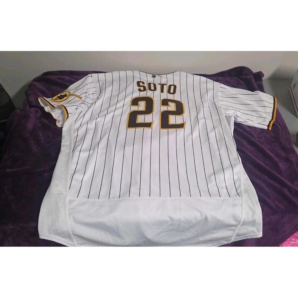 Nike Authentic Juan Soto #22 San Diego Padres MLB Jersey White 2XL Size 52